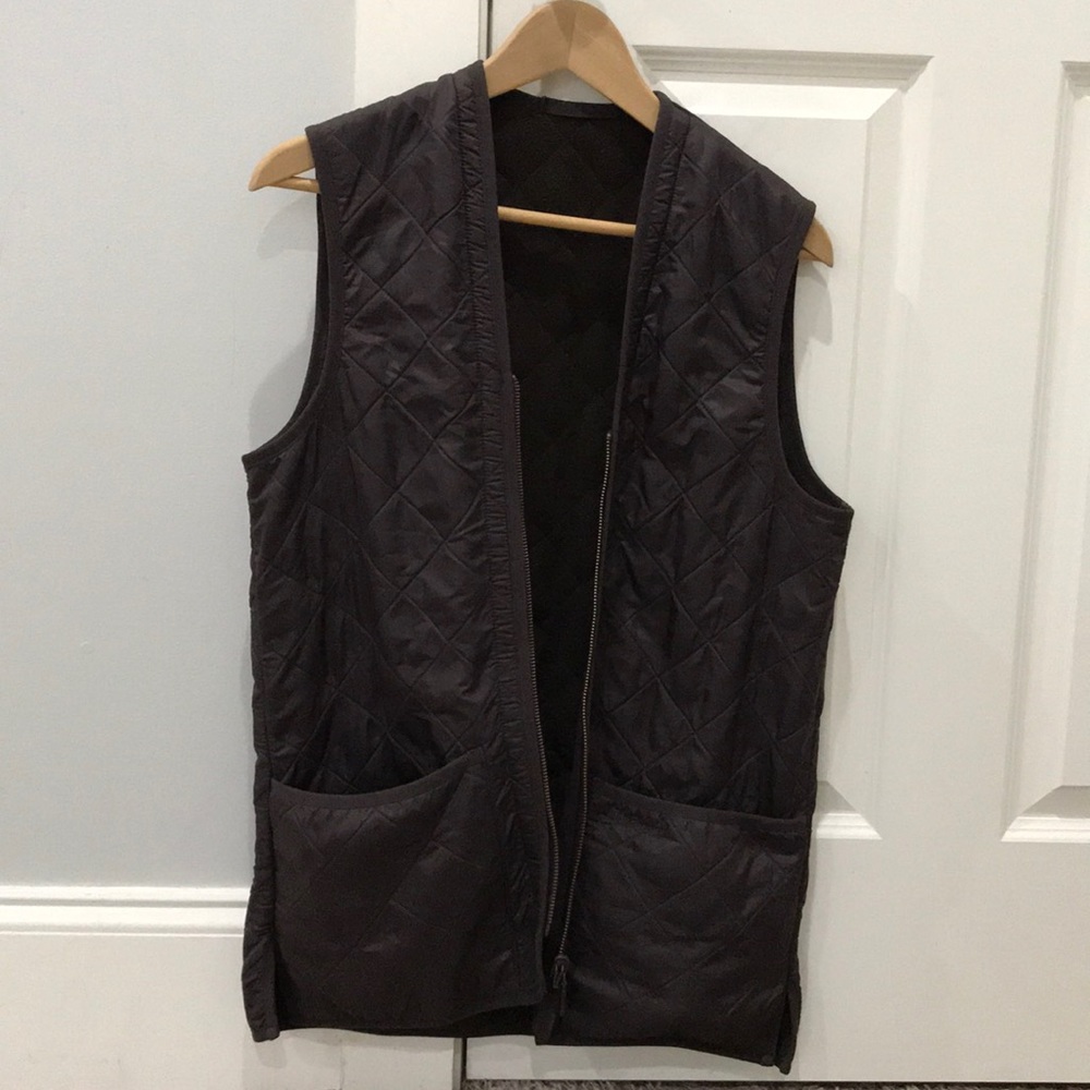 Brown Barbour quilted vest, size small